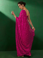 Saree Mall Women's Chiffon Pink Embellished Designer Saree With Blouse Piece-VEDNSHI5063A