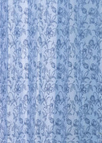 French Farmhouse 100% cotton floral curtain for living room - Room darkening - Blue - Pack of 1-230423033