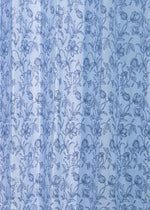 French Farmhouse 100% cotton floral curtain for living room - Room darkening - Blue - Pack of 1-230423033