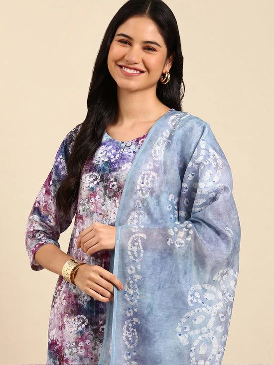 Women's Multi Tie Dye Kurta Set-SKC-937-Multi