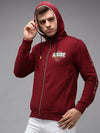 Men Red Solid Sweatshirt-OD-6039-Burgundy