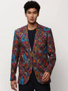 Men Multi Printed Casual Blazers-SOBLZ-080-6-Multi