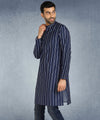 Hangup Men Standard Striped Men's Indian Wear-ST1111263_Navy_Lkurta