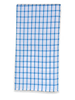 Athom Living Premium Gamcha Bath Towel 65 x 135 cm Pack of 1 White with Blue checkered-ATZ-BT-1A