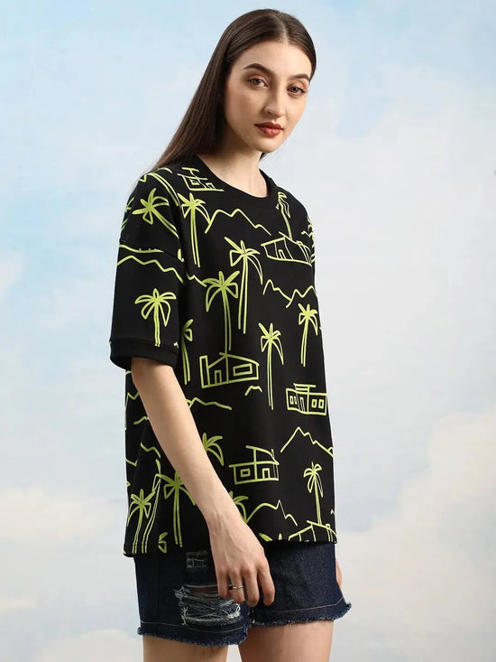 Dillinger Black Graphic Oversized Drop shoulder T-shirt