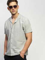 Men Grey Solid Shirt-CALIGO-1764-Grey