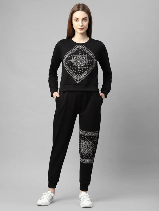 Rigo Printed Round Neck Terry Track Suit-WTRKST1008-L