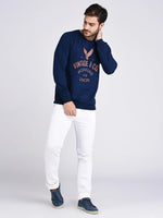 Rigo Blue Fleece Printed Sweatshirt-Full