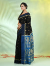 Black Cotton Saree With Ethnic Motifs-MA66BCT431080056