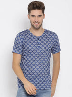 Hangup Men Standard Printed T-Shirts-8T_Henley_Print_TShirt