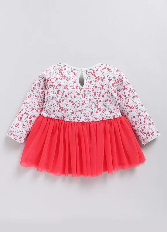 Mimino Indi Baby Girls Below Knee Party Dress (Pink, Full Sleeve)-IGFRKMN666_12/18