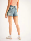 Women Blue Wash Denim Shorts