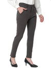 Smarty Pants Women's Cotton Lycra Ankle Length Grey Formal Trouser-SMPT-593C-S