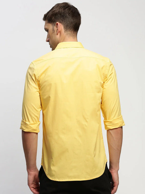 Men Yellow Solid Shirt-FERRERO-1649-Yellow