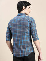 Men Grey Checked Casual Shirt-ALBACHECKS-74-Grey