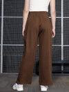 Women Brown Terry Track Pants