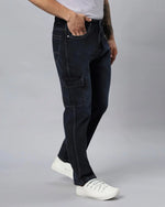 Retro Denim Jeans with 5 pockets-Grey