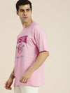 Dillinger Pink Typographic Oversized T-Shirt