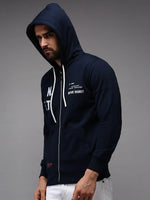 Men Blue Solid Sweatshirt-OTSS-23-Navyblue