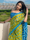 Saree Mall Women's Cotton Green Printed Designer Saree With Blouse Piece-MINAXI1302