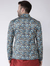 Hangup Men Standard Printed Men Formalwear-D1055ButtonBlazer