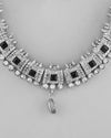 Silver Plated Black Stone Studded Oxidized Jewellery Set-VOJ385