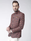 Hangup Men Standard Printed Men Formalwear-D365ButtonBlazer