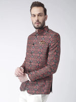 Hangup Men Standard Printed Men Formalwear-D365ButtonBlazer