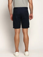 Men Navy Solid Shorts-ORBIT-3-Navyblue