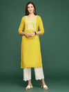 Women Yellow Solid Straight Kurta-NJ-3756225-Yellow