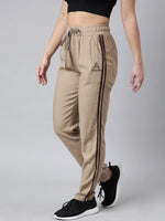 Women Solid Slim Fit Brown Track Pant-AF-1614-Brown