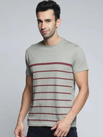 Dillinger Men's Stripes Printed T-Shirt