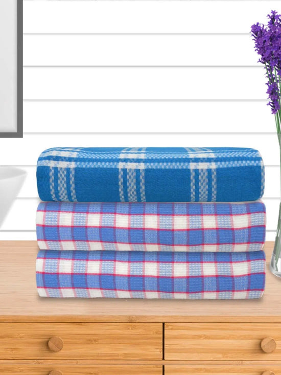 Athom Living Premium  Bath Towel 75 x 150 cm Pack of 3 Waffle Towel,Ultra Absorbent, Quick Dry, and Durable - Ideal for Spa, Gym, and Everyday Use, Multi color-BT-7I7L7L