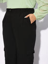 Women Black Multi Pockets Cargo Pants