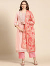 Women's Coral Printed Kurta Set-GW-3424-Coral