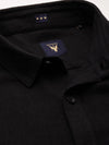 Men Black Solid Shirt-BRION-1807-Black