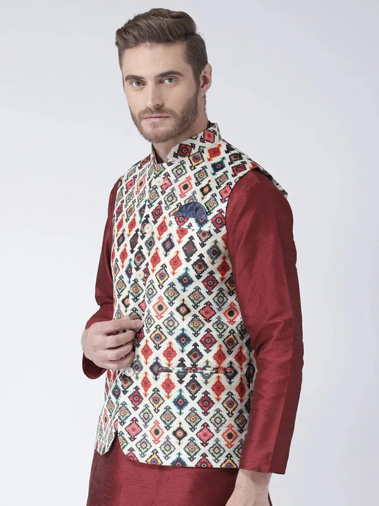 Hangup Men Standard Printed Men's Indian Wear-52APrintedNehru