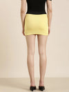 Women Yellow Solid Straight Skirt-BEC-30-Yellow