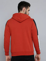 Men Orange Solid Sweatshirt-OD-6012-Rust