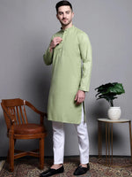 Pure Cotton Kurta with Churidar-JOKP-697Pista