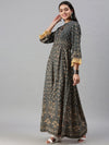 Women's Green Printed Anarkali Kurta-BCCK687-Green