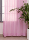 Solid Lavender sheer 100% cotton plain curtain for Living room & bedroom - Light filtering - Pack of 1-230424023