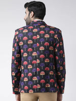 Hangup Men Standard Printed Men Formalwear-D972ButtonBlazer