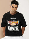 Difference of Opinion Black Graphic Oversized T-Shirt-DOOVR203BLK-S