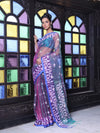 Grey Dual-Tone Muslin Saree With Jamdani Designs-MA64MS401190022