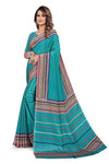 Vimla Women's Blue Turkey Art Silk Uniform Saree with Blouse Piece-7131_TP