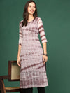 Women Mauve Embellished Straight Kurta-SKC-1251-Mauve