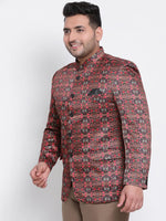 Hangup Men Standard Printed Men Formalwear-D36_5Button1_Blazer