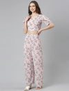 Women Pink Printed Co-Ords-AE-15838-Pink