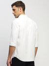 Men White Solid Shirt-RAYMONDSDOBBY-266-White